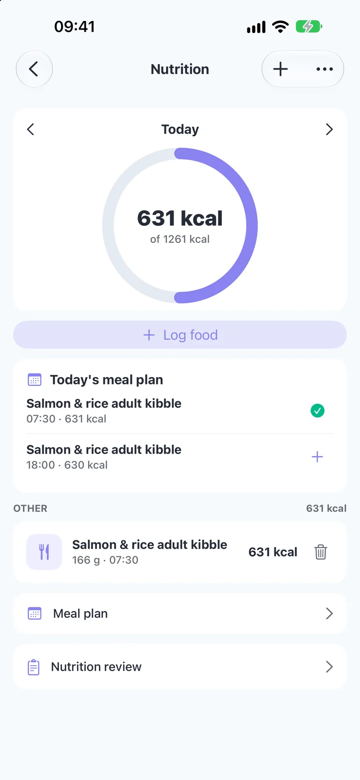 Meals made simple — Plan portions and meals, keep a daily food diary